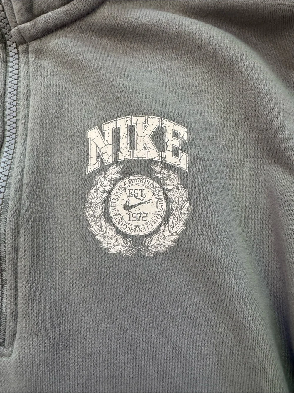 Nike Women’s Olive Green Half-Zip Sweater